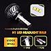 Infitary LED Headlight Bulbs H1 Single Beam Auto Headlamp Car Headlight 64W 6500K 8000 Lumens Super Bright- 1 Pair- 3 Year Customer Service, Not for Daytime Running Lights