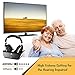 Wireless TV Over Ear Digital Stereo Headphones with 2.4GHz RF Transmitter/Charging Station, 100ft Range and Rechargeable 20 Hour Battery, Blackthumb 4
