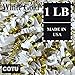 1 LB Premium White Gold Metallic Mix Crinkle Shred Gift Basket Shred Crinkle Paper Filler Bedding by COTU (8 oz)