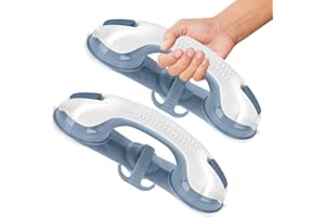 2 Pack Grab Bars for Bathtubs and Showers with 3 Suction Cups, Heavy Duty Shower Handle Removable Shower Handrails for Senior