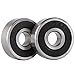 XiKe 2 Pcs 6301-2RS Double Rubber Seal Bearings 12x37x12mm, Pre-Lubricated and Stable Performance and Cost Effective, Deep Groove Ball Bearings.