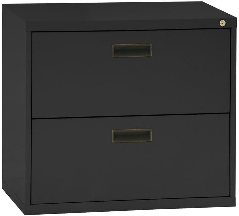 Amazon Com 400 Series 2 Drawer File Cabinet Size Finish 27 H X 30 W X 18 D Black Furniture Decor