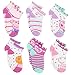 Peppa Pig Girls Toddler 6 pack Quarter Style Socks Set (Shoe: 7-10 (Sock: 4-6), Pink/Multi Quarter)