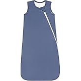 Rayon Made from Bamboo Baby Sleep Sack 0-6 Months 1.0 Tog 2-Way Zipper Ultra Soft Sleeping Sack 0-3 Months，Lightweight Wearable Blanket for Babies 3-6 Months Infant Newborn