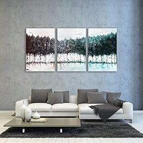 3 Piece Abstract Canvas Wall Art Colorful Trees Modern Home Decoration Stretched and Framed Ready to Hang - 16"x24"x3 Panels