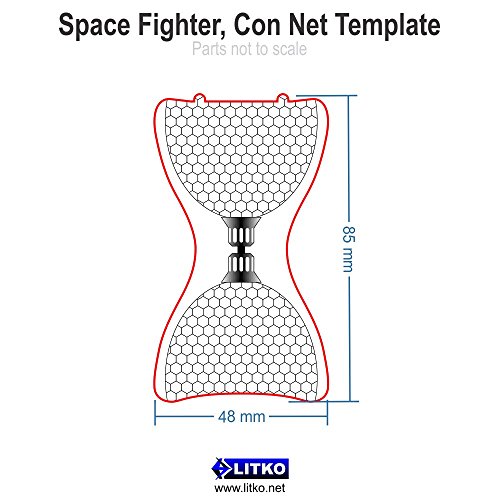 Space Fighter, Con Net Templates, Translucent Blue (2)