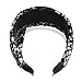 TOOGOO(R) Lady Retro Wide Pleated Headband Alice Hair Band Printed Wedding Party Black
