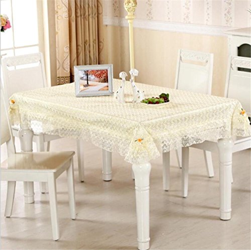 FFJTS Rectangle Modern Minimalist Polyester Lace Party Home Restaurant Beautiful Decorative Tablecloth (Tablecloth) -120 165cm , A