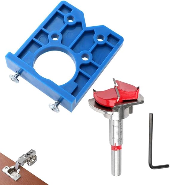 Mobiut Concealed Hinge Jig Forstner Bit Sets35mm Hinge Hole Cutter for