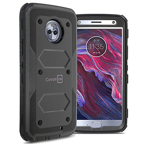 Moto x4 case, coveron tank series heavy duty full body …