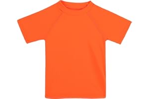 KAKU NANU Boys Rash Guard Short Sleeve Toddler Kids Swim Shirt, Youth UPF 50+ Surfing/Sun Suit