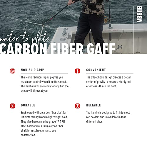 Bubba 5 Foot Gaff with 3 Inch Stainless Steel Offset Hook, NonSlip