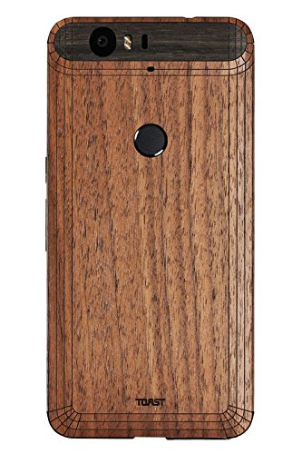 TOAST- Real Wood, Walnut Cover with Ebony Visor for Nexus 6P