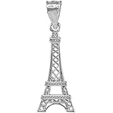 Claddagh Gold Fine 925 Sterling Silver Eiffel Tower Charm Pendant