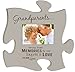 P. Graham Dunn Grandparents Bring Fond Memories Grey 4x6 Photo Frame Inspirational Puzzle Piece Wall Art Plaque
