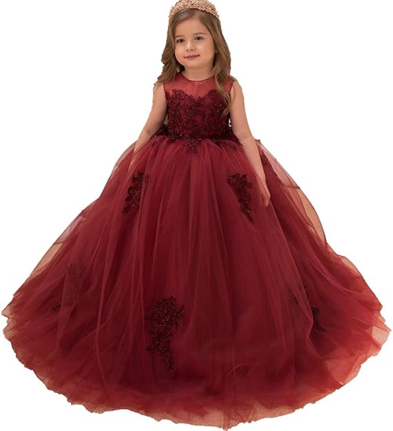 toddler flower girl dresses burgundy