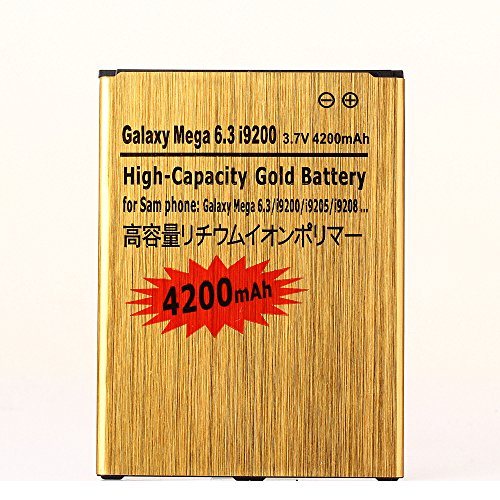 Gold Extended Samsung Galaxy Mega 6.3 High Capacity Battery B700BC B700BE B700BU For Samsung Galaxy Mega 6.3 SPH-L600 / Samsung Galaxy Mega 6.3 SGH-I527 / Samsung Galaxy Mega 6.3 SCH-R960 / Samsung Galaxy Mega 6.3 SGH-M819N / Samsung Galaxy Mega 6.3 GT-I9200 4200 mAh Gold Extended Samsung Galaxy Mega 6.3 High Capacity Battery B700BC B700BE B700BU For Samsung Galaxy Mega 6.3 SPH-L600 / Samsung Galaxy Mega 6.3 SGH-I527 / Samsung Galaxy Mega 6.3 SCH-R960 / Samsung Galaxy Mega 6.3 SGH-M819N / Samsung Galaxy Mega 6.3 GT-I9200 4200 mAh