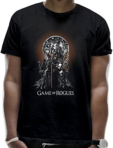 Man's Retro T Shirt Game Of Rogue Thrones Short Sleeves Design Own Black
