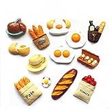Huayoung 13-piece Food Refrigerator Magnets Breakfast Series Fridge Magnets Home Wall Décor Refrigerator Magnets (13)