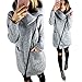 Hot Sale!Elevin(TM)Womens Casual Hooded Jacket Coat Long Zipper Top Sweatshirt Outwear