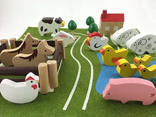 Apples To Pears Gift In A Tin Wooden Farm Animals & Play Mat