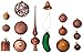 BRUBAKER 101 Pack Assorted Christmas Ball Ornaments - Shatterproof - with Green Pickle and Tree Topper - Designed in Germany - Brown