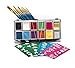 Ultimate Face Paint Kit for Kids. 12 XL Colors + Glitter. 10 Brush Set. 50 Stencils. Non-Toxic & FDA Approved.