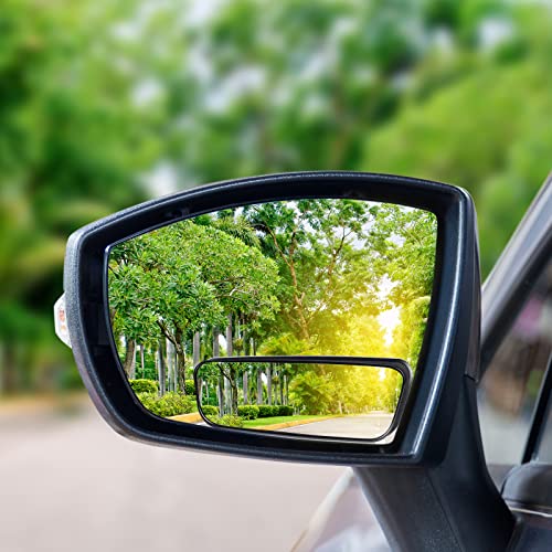 Liwarace Blind Spot Mirrors Round HD Glass Convex 360° Side Rear View Mirror for Car 4Pcs
