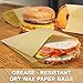 Fit Meal Prep [200 Bags and 200 Stickers Pack] 8.5 x 6 Inch Kraft Wax Paper Sandwich Bags and White Round Sticker Label - Unbleached Biodegradable Deli Wrap Sheet Food Grade Grease Resistant