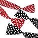 PIXNOR Wire Headband Retro Bowknot Polka Dot Wire Hair Holders for Women and Girls, Pack of 2