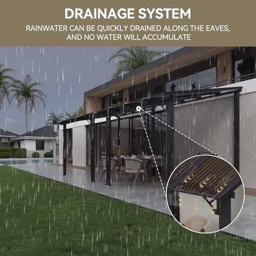 Aoxun 18'x10' Wall Mounted Gazebo Review: Sloped Roof Patio Cover for Outdoor Space image 27