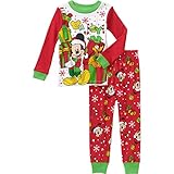 Mickey Mouse Pluto Little Boys Toddler Christmas Cotton Pajama Set