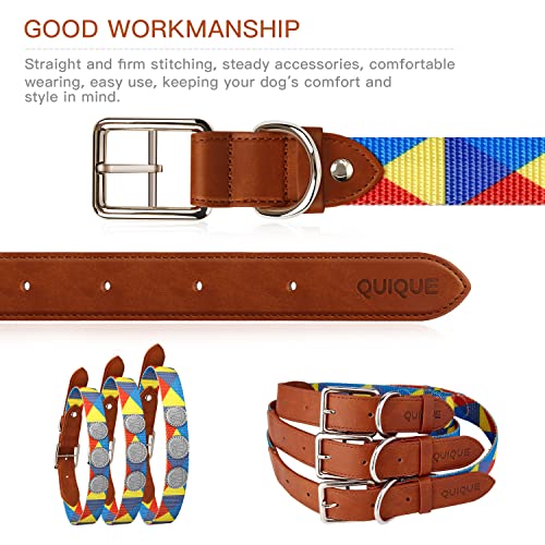QUIQUE Roam Dog Collars for Medium Dogs/Small Dogs, Reflective
