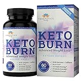 Teraputics Keto Diet Pills with BHB: 800 Mg Keto Burn Advanced Weight Loss Supplements for Men and Women - Vegan Ketosis Fat Burner Supplement to Slim Down, Boost Energy, Enhance Focus - 60 Capsules