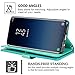 Auker Galaxy S9 Wallet Case for Women/Men, Trifold 9 Card Holder Folio Flip Leather Zipper Wallet Case with Strap&Cash Pocket Shockproof Full Body Protective Magnet Purse Case for Samsung S9 Mint