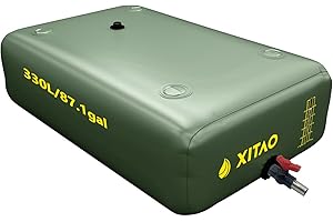 XITAO Water Storage Bladder w/Water Level Indicator, Large Capacity Foldable Water Storage Containers, Portable Emergency Water Tank Water Bag for RVs, Fire Prevention, Irrigation (87Gal)