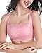 KissLace Women Lace Full Coverage Sports Minimizer Bra Wireless Comfortable Bralette Bandeau Crop Yoga
