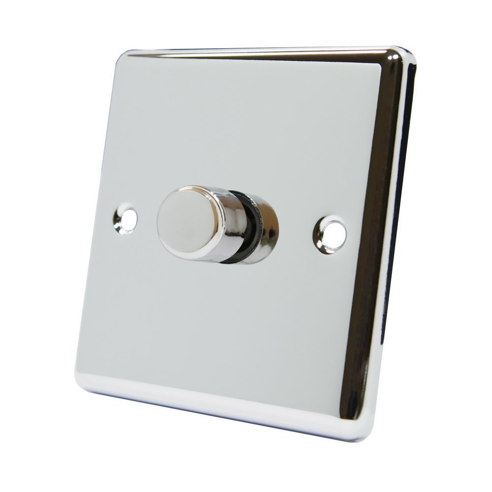 AET CPC1GDIMLED 250 W 10 A 1-Gang 2-Way Polished Chrome Classical Single LED Light Dimmer Switch