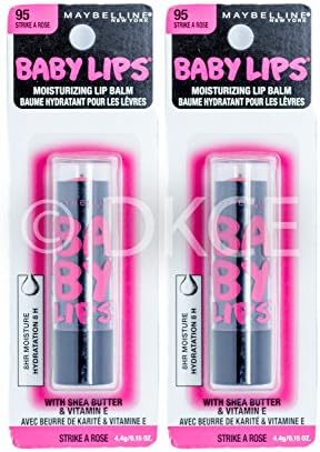 2 x Maybelline Baby Lips Electro Lip Balm - Strike a Rose