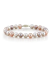 The Pearl Source 14K Gold 7-8mm AAAA Quality Round