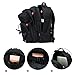 LeisonTac Military Tactical Backpack, Hydration Back Pack, 3 Day Assault Pack, Camping Rucksack with ISO Standard, 42L (Black)