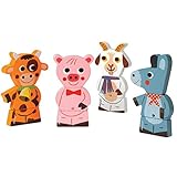 Janod Farm Animals Chunky Wooden Funny Magnets