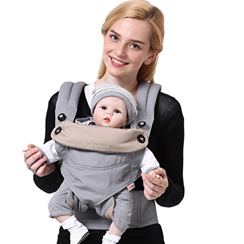 BINGONE Multi-function Soft Toddler Baby Carrier Breathe Freely Style
with Sun Shade Pure Cotton Comfortable For 0-4 years old (Grey) BINGONE Multi-function Soft Toddler Baby Carrier Breathe Freely Style
with Sun Shade Pure Cotton Comfortable For 0-4 years old (Grey)