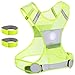 Road Runner New 360° Reflective Running Vest Gear for Men and Women – Visibility Vest for Night Running, Motorcycle, Walking, and Cycling (S/M, Yellow)