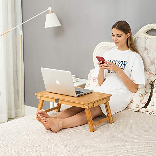 Lapdesk Left Handed NNEWVANTE Adjustable Laptop Table for Bed Breakfast