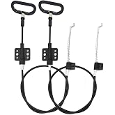 ttmagic 2Pcs Recliner Cables Replacement D-Ring Pull Handle, Metal Recliner Release Handle, Exposed Cable Length 4.9", Total Length 42.5", Fit Ashley and Most Recliner