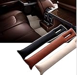 Pesp 2pcs Pu Leather Vehicle Auto Car Seat Spacer Gap Filler Pad Soft Padding Interior Seat Hand Brake Gap Filler Pad (Cream)