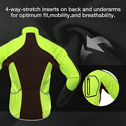 BERGRISAR Men's Winter Softshell Cycling Jacket Windbreaker Water