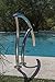 Inter-Fab DR-G3D065-SINGLE Stainless Steel Pool Grab Rail Ladder Designer Handrail, Single, Stainless