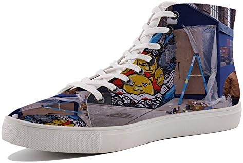 HIGHFIELD Unisex Casual Shoes Winnie The Pooh Graffiti Couple Sneakers G1110
